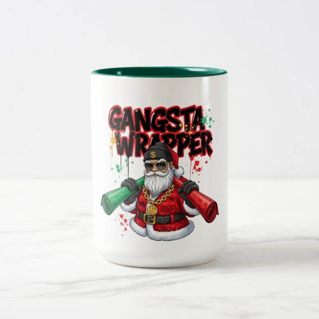 Dashing Through the Dough Christmas Two-Tone Coffee Mug (Center)