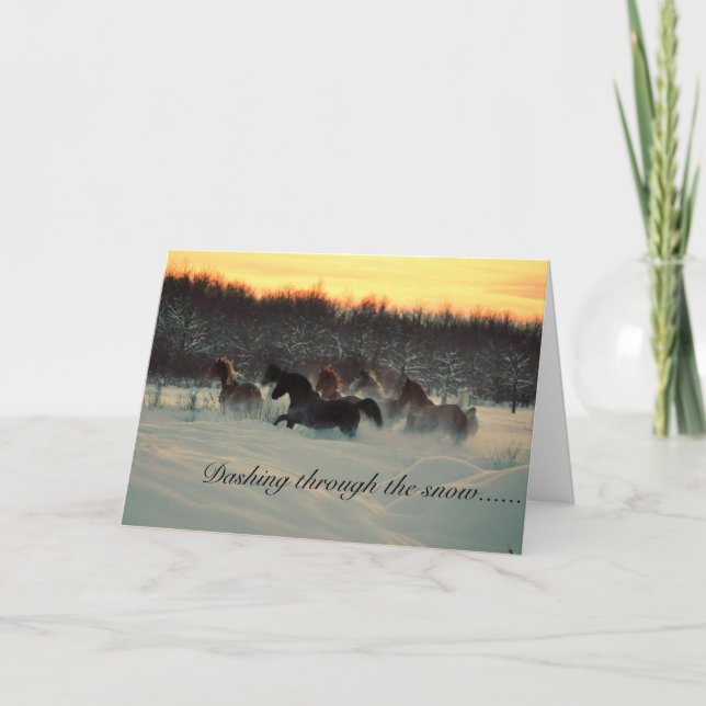 Dashing Through the Snow Holiday Card (Front)