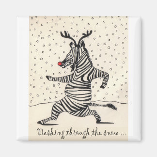 Dashing through the snow magnet