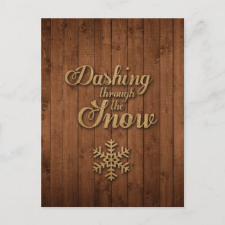 Dashing Through the Snow Postcard