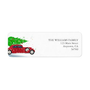 Dashing Through The Snow Vintage Car Christmas