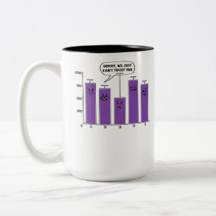 Data Analysis Science Geek Nerd Joke Two-Tone Coffee Mug