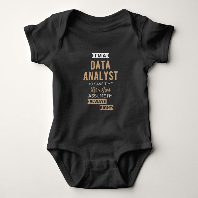 Data Analyst Baby Bodysuit (Front)