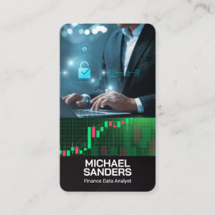 Data Analyst Finance Tech Stock Charts Business Card