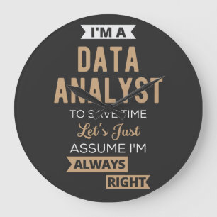 Data Analyst Large Clock