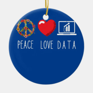 Data Analyst Love Peace Data Science Analyst Ceramic Tree Decoration