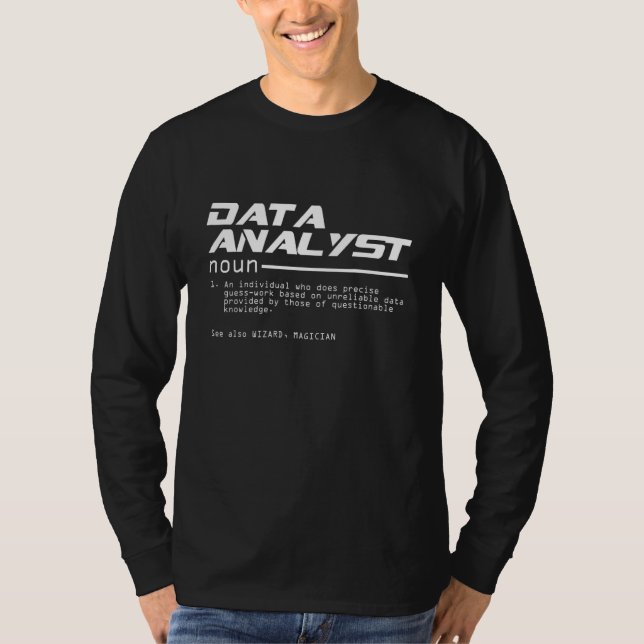 Data Analyst Scientist Definition Visualisation Sp T-Shirt (Front)