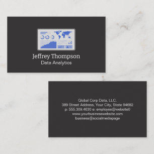 Data Analytics Chart Metrics Business Card