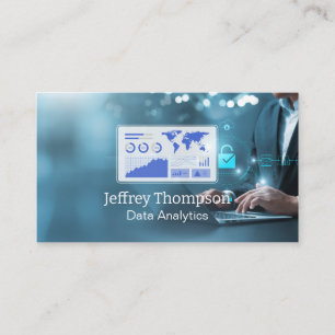 Data Analytics Chart Metrics Financial Markets Business Card