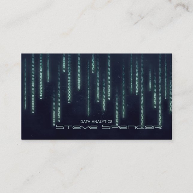 Data Analytics IT manager Coder Business Card (Front)