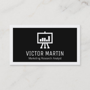 Data Chart Border (white) Business Card