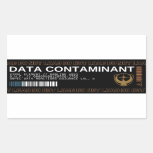 DATA CONTAMINANT warning decal laptop sticker