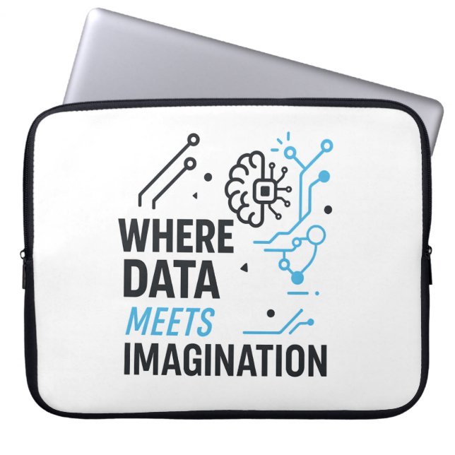 Data Imagination Nexus: Abstract Algorithmic Laptop Sleeve (Front)