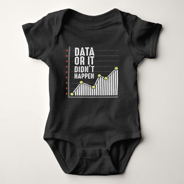 Data Nerd Behavior Analyst Statistics Scientist Baby Bodysuit (Front)