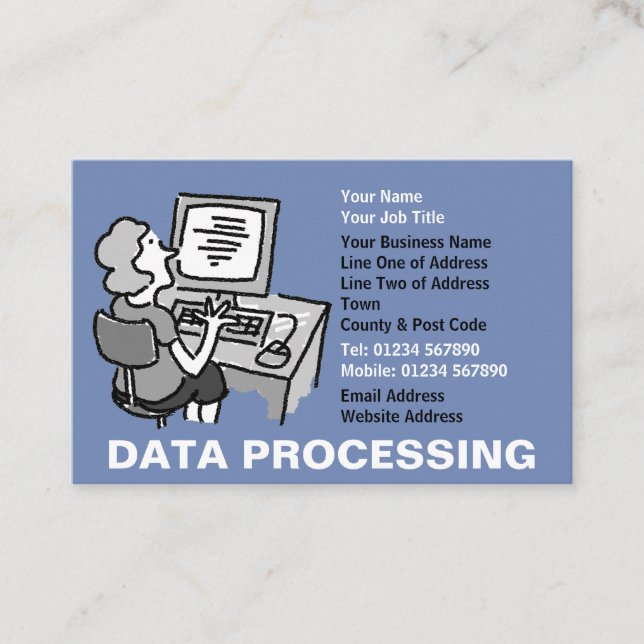 Data Processing Business Card (Front)