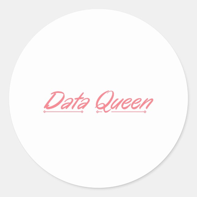 Data Queen - Accounting Classic Round Sticker (Front)