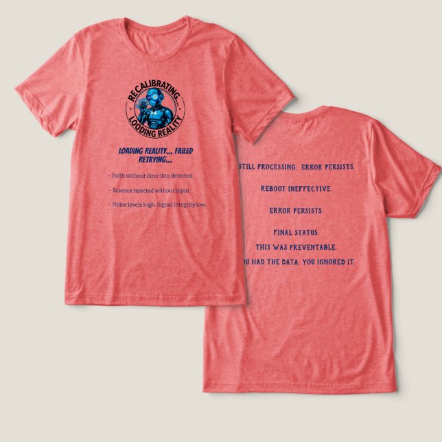 Data Robots Reality Colours Tri-Blend Shirt (Design Front & Back)