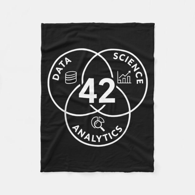 Data Science Analytics 42 Diagram Design Fleece Blanket (Front)