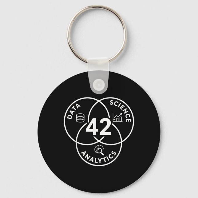Data Science Analytics 42 Diagram Design Key Ring (Front)