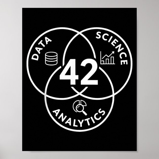 Data Science Analytics 42 Diagram Design Poster (Front)