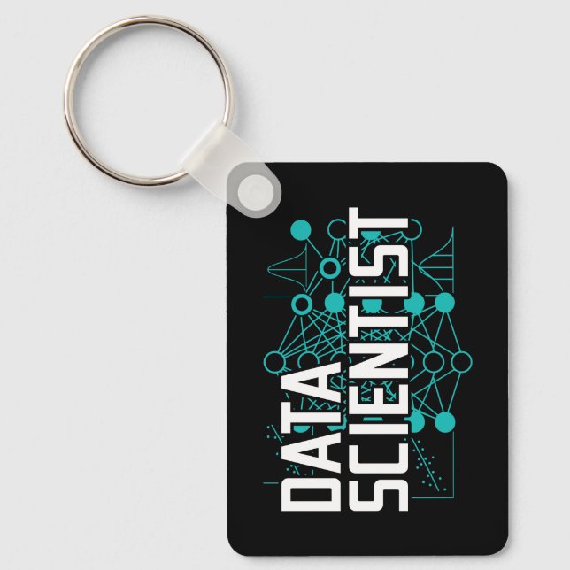 Data Scientist Data Analyst Gift Key Ring (Front)