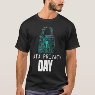 Data Security Encryption Hacker Padlock Data Priva T-Shirt