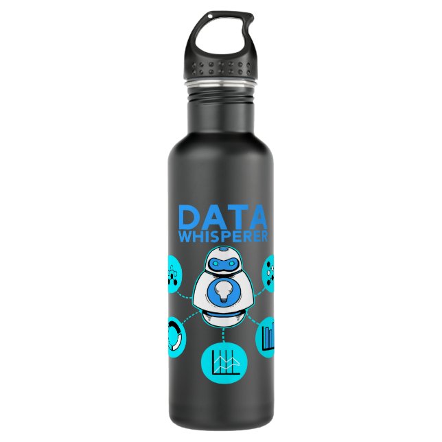 Data Whisperer Tech Engineer MIS Analyst Software  710 Ml Water Bottle (Front)