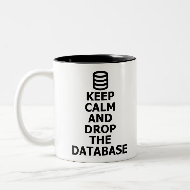 Database Admin DBA Two-Tone Coffee Mug (Left)