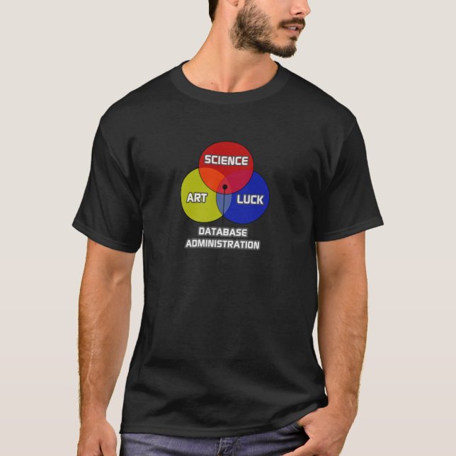 Database Administration .. Science Art Luck T-Shirt (Front)