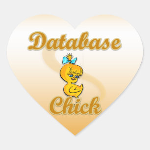 Database Chick Heart Sticker