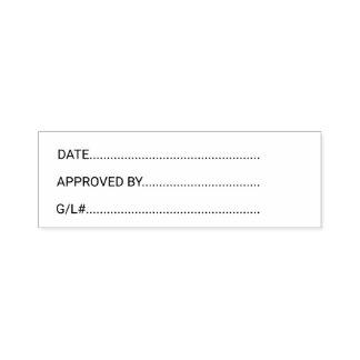 Date Approved By General Ledger Business GL Self-inking Stamp