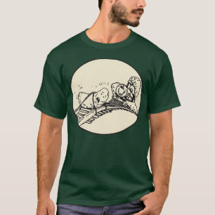 Date Fruit Tied Rail Track Train Coming Oval T-Shirt