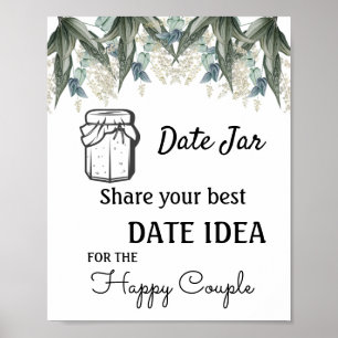 Date Jar Flowers Poster