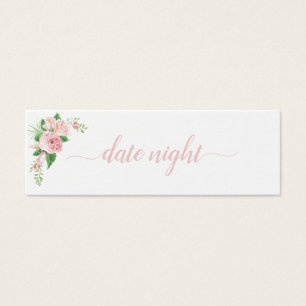 Date Night Bridal Shower Fun Floral Cards