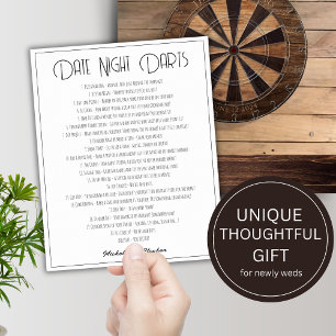 Date Night Darts Fun Thoughtful Unique Gift Poster