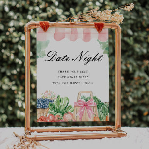 Date Night Fresh Off The Market Bridal Shower Sign