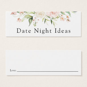 Date Night Idea Blush Florals Card