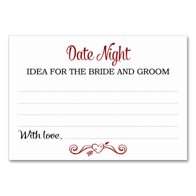Date Night Idea Cards (Front)
