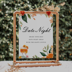 Date Night Ideas Aperol Spritz Bridal Shower Sign