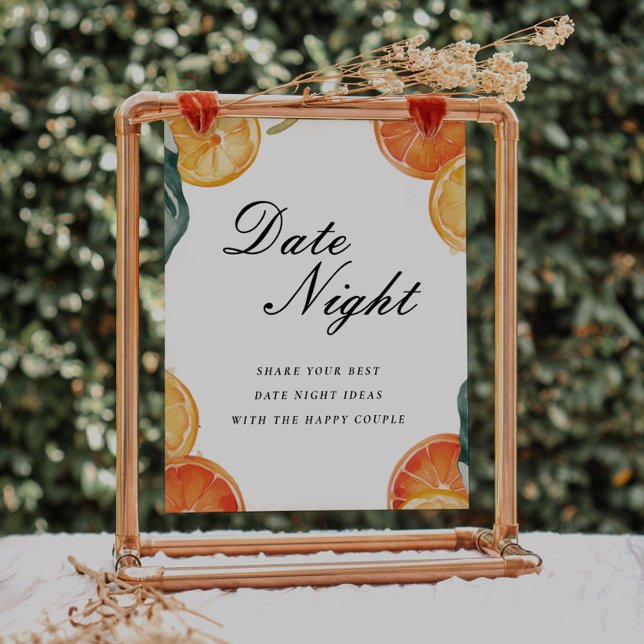 Date Night Ideas Aperol Spritz Bridal Shower Sign (Creator Uploaded)