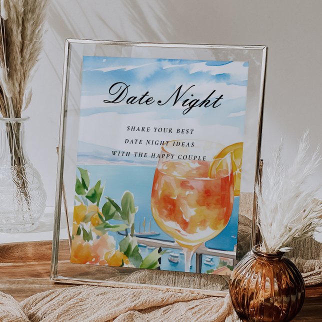 Date Night Ideas Aperol Spritz Bridal Shower Sign (Creator Uploaded)