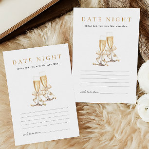 Date Night Ideas Bridal Shower Game Prosecco Stationery