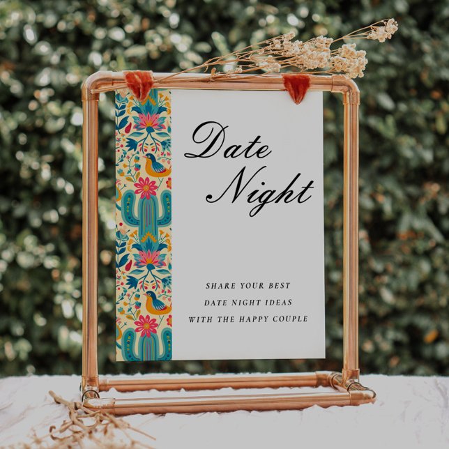 Date Night Ideas Mexican Fiesta Bridal Shower Sign (Creator Uploaded)