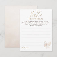 Date Night Ideas Whimsical Bow Bridal Shower Game