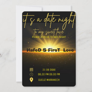 Date Night Invite Dinner Invitation,Date Dinner Te
