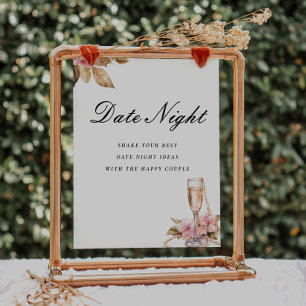 Date Night Pearls Prosecco Bridal Shower Sign
