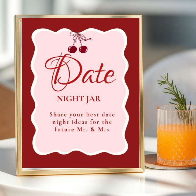 Date Night valentine Bridal Shower wedding Sign (Creator Uploaded)