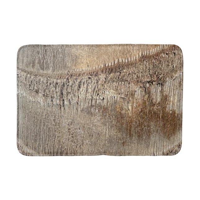 Date Palm Tree Trunk Texture Closeup Photo Image Bath Mat (Front)