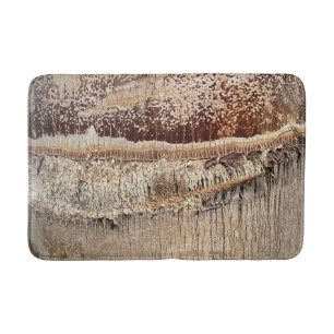 Date Palm Tree Trunk Texture Closeup Photo Image Bath Mat