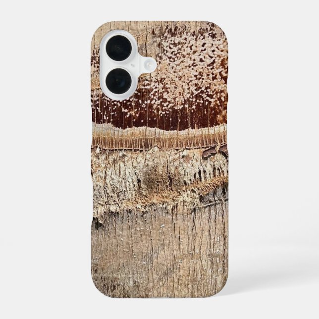 Date Palm Tree Trunk Texture Closeup Photo Image iPhone 16 Case (Back)